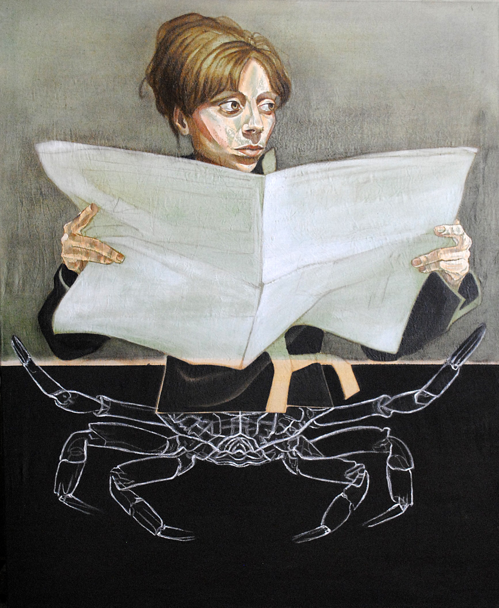 Elisa Zadi,Metàmorfozi2,2013,olio su tessuto,110x100cm