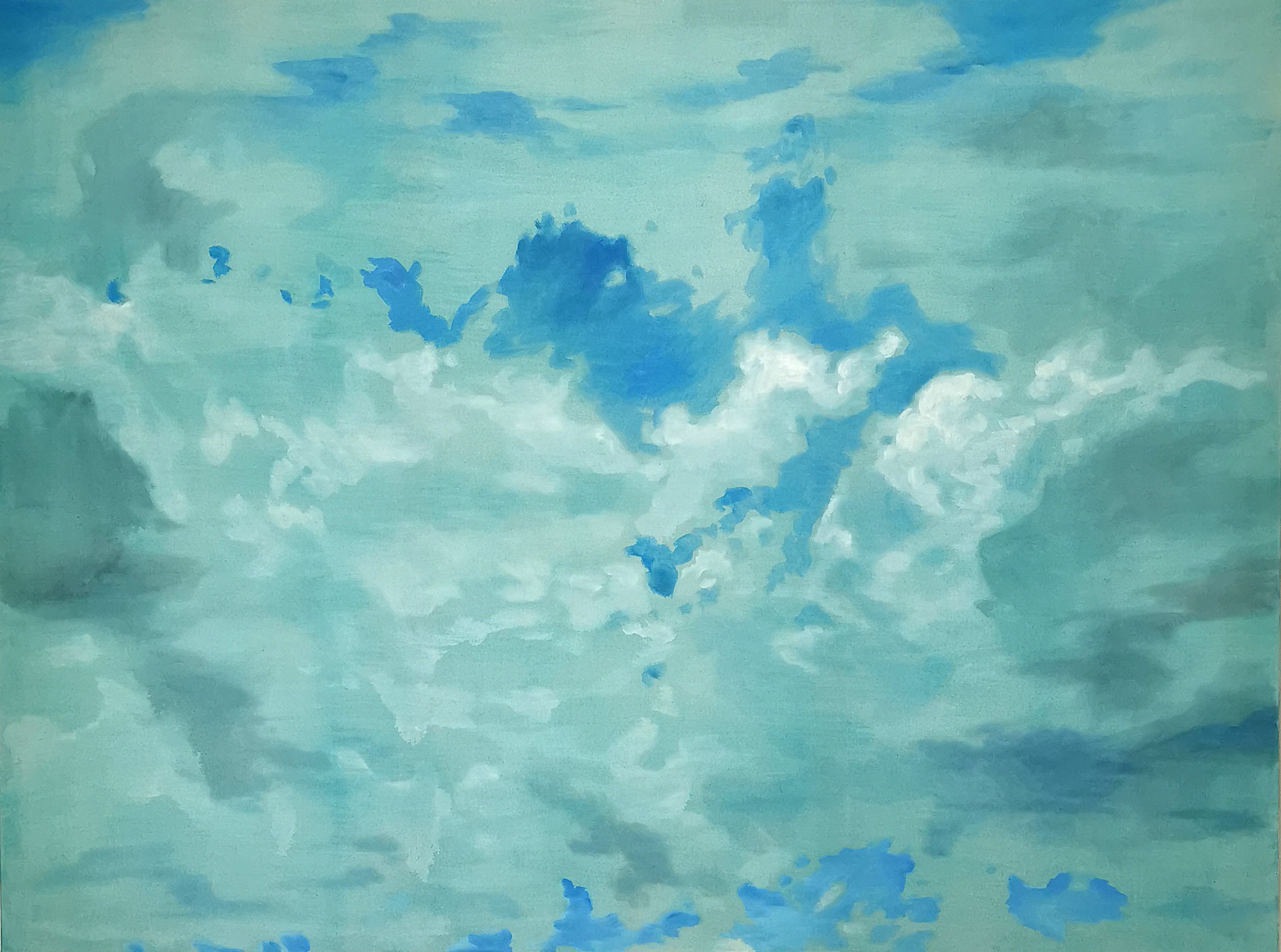 Elisa Zadi, Nei Puri Pensieri II, 2026, olio da pigmento e pastello su tessuto, cm 150x200_risultato