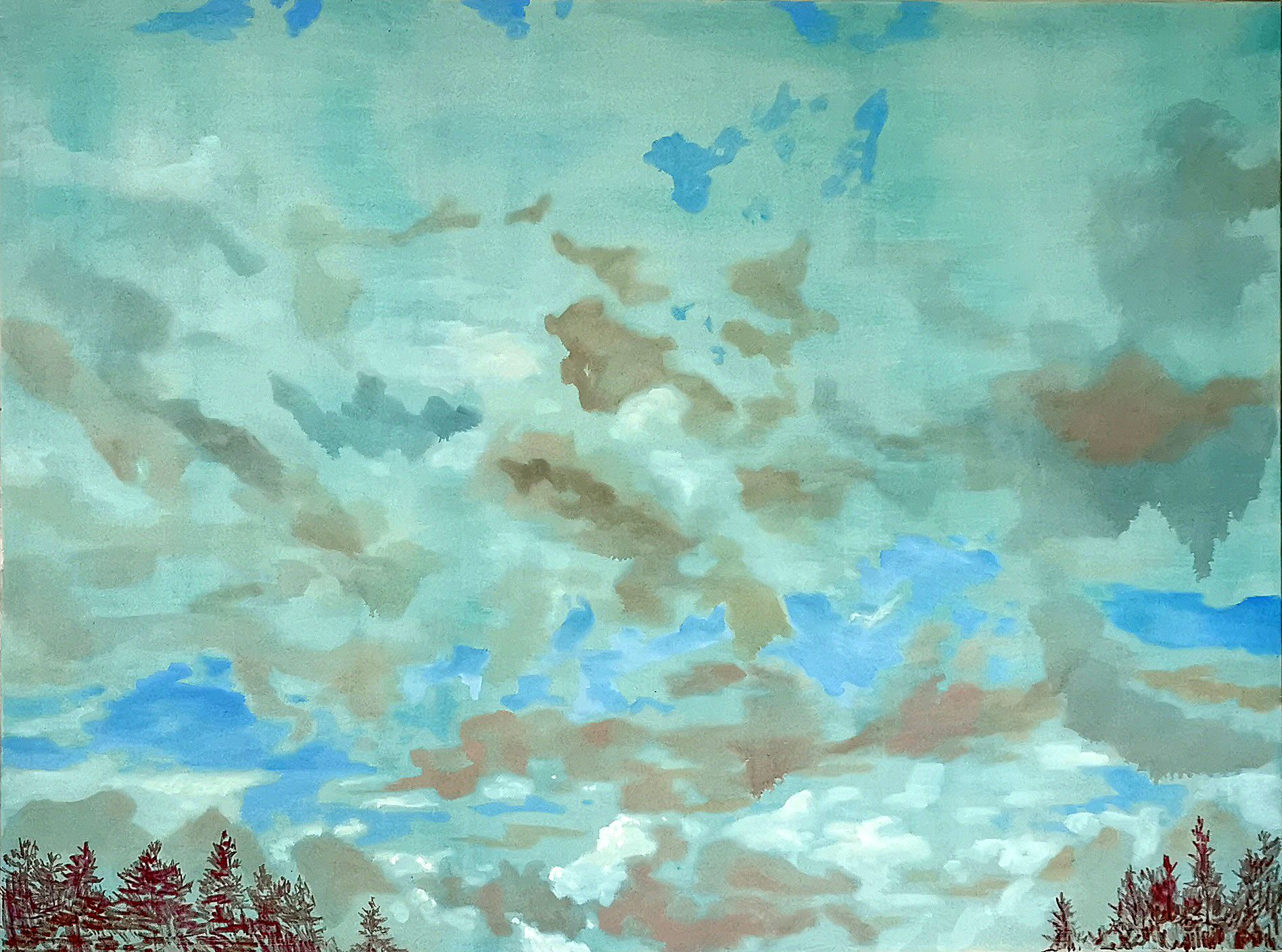 Elisa Zadi, Nei Puri Pensieri III, 2026, olio da pigmento e pastello su tessuto, cm 150x200_risultato